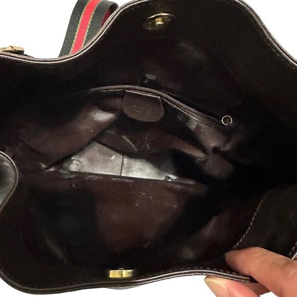 Gucci leather bag with bamboo handles - Picture 10 of 14